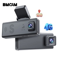Cámara para Coche 4G con GPS Integrado, Visión Nocturna Infrarroja, Grabador de Estacionamiento, Cámaras Duales, Detección de Radar Dual, Sensor G, Grabación con una Sola Tecla