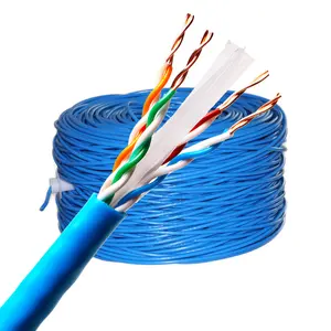 Pronto para enviar CAT6 UTP LAN Cable 0.5mm CCA 300m por rolo bule cor