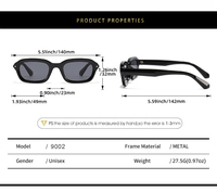 Lunettes de soleil carrées classiques rétro tendance, protection UV400, logo personnalisé, lunettes de soleil carrées modernes pour hommes et femmes