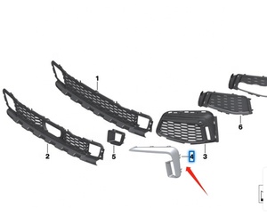 OEM 51118079585 per BMW Serie 7 G11 G12, Striscia Lucida per Griglia Anteriore Sinistra del Paraurti - Product Image 2