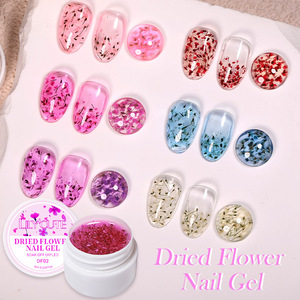 Esmalte de Uñas en Gel Multifunción con Flores Secas, 6 Colores, 8ml, Serie Hada, Fototerapia, DIY, No Tóxico, Ecológico, Botella Francesa - Product Image 5