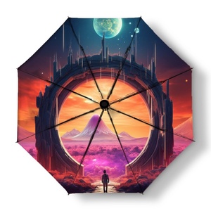 Wholesale Promotional Plain Travel Custom Mini Ultralight Fiberglass 3 Fold <b>Umbrellas</b> with Logo,paraguas - Product Image 2