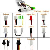Contrôleur de moteur CC sans balais 350W 36V/48V avec système de freinage électronique EBS, fonction de régulateur de vitesse et bouton d'accélérateur pour vélo