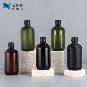 Minnie <b>Plastic</b> Cosmetic Bottle 300ml 500ml Boston Shape Screw Cap Skincare <b>Packaging</b> Filling Bottles - Product Image 2