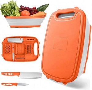 Collapsible Cutting Board Foldable Chopping Board with Colander Chopping Board Kitchen Vegetable Washing Basket Dish Tub - Product Image 6