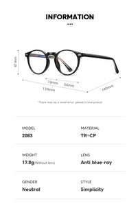 Kính mắt Cr39 đỏ vàng cam chống ánh sáng xanh, mẫu mới thời trang, tròn, unisex, dành cho nữ và nam, bảo vệ mắt. - Product Image 4