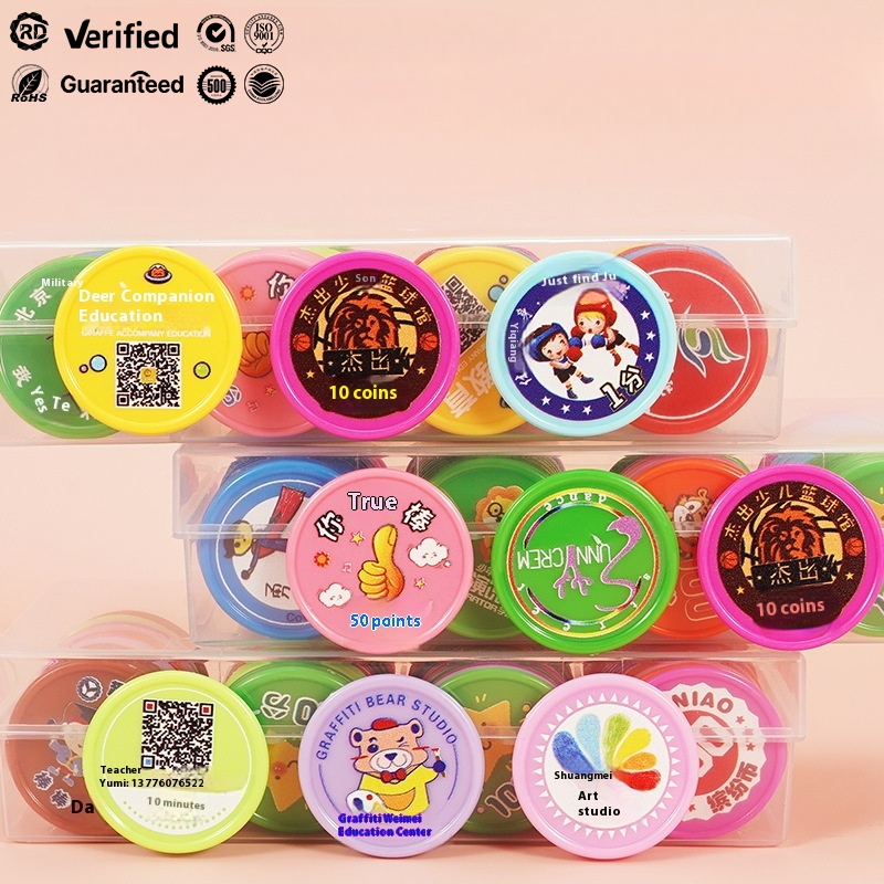 Kids Reward Bags Bulk Custom Tokens-Durable Plastic Printed Currency Double-Sided Color Printing Digital Printing for