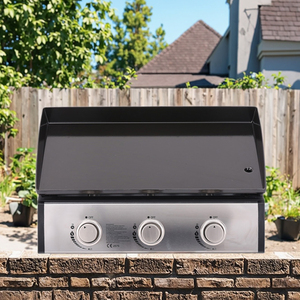 Grande poêle de cuisson en porcelaine antiadhésive à haute température avec <span class=keywords><strong>plancha</strong></span> enduite de poudre <span class=keywords><strong>émaillée</strong></span> pour la maison et l'extérieur - Product Image 2