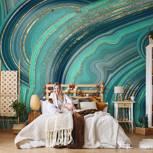 Trang trí nội thất Giấy dán tường PVC Thiết kế tranh tường <span class=keywords><strong>3D</strong></span> hiện đại - Product Image 4