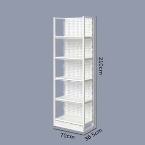 Light-Duty Modular Storage Single Sided Metal <b>Rack</b> Supermarket Grain Rice White Display Stand - Product Image 4