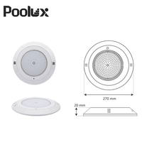 Projecteur LED mural PAR56 à résine, étanche IP68, à changement de couleur RGB, pour piscine, villa, hôtel et projets aquatiques