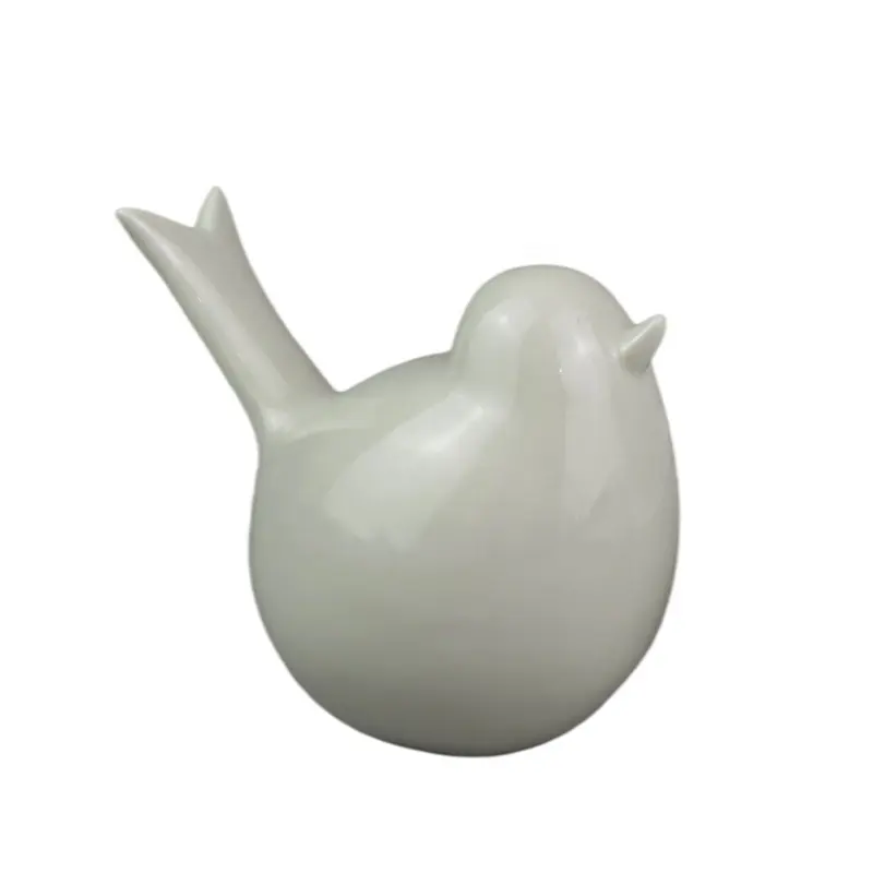 White sculpture ceramic bird figurine animal ornament crafts desktop statue porcelain figurine gifts home decoration