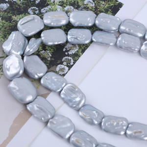 Zhuji 14-16mm Square <b>Pearl</b> String Natural <b>Freshwater</b> Baroque Loose <b>Pearls</b> for DIY Necklace <b>Bracelet</b> Handmade Material - Product Image 4