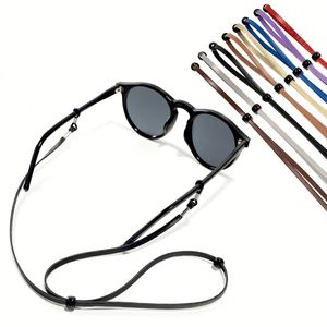 Cordon de retenue réglable en cuir PVC pour lunettes, anti-chute, sangle de suspension personnalisée pour lunettes de vue et de soleil - Product Image 5