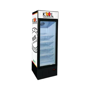 Meisda SD235B 235L supermercato commerciale gelato porta porta congelatore con adesivi personalizzati