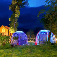 Starshine 4.0m Moderne PC Bubble House Préfabriqué Dôme Tente Glamping Igloo pour Salle À Manger Salle De Bains Hôtel Extérieur Entrepôt Villa Chine