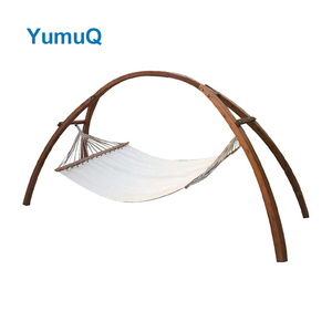 YumuQ Lona portátil Acampar al aire libre Madera <span class=keywords><strong>de</strong></span> <span class=keywords><strong>teca</strong></span> Cañón Patio Hamaca con soporte Columpio Silla Toldo - Product Image 2
