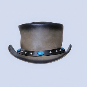 Chapeau de cowboy vintage en cuir véritable, style western, pour ranch, équitation, rodéo, extérieur, mode, à large bord, qualité supérieure - Product Image 1