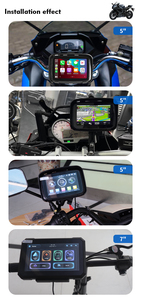 Écran tactile universel sans fil 5 pouces pour moto CarPlay Android Auto Affichage Navigation Multimédia pour Autocycle Autobike <span class=keywords><strong>Scooter</strong></span> - Product Image 6