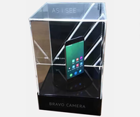 Présentoir de téléphone portable en acrylique transparent-Support de téléphone portable rotatif pour exposition