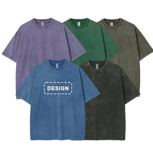 T-shirt décontracté pour homme, coupe ample, manches courtes, couleur unie, col rond, 100% coton jersey, design respirant, imprimé sur le devant - Product Image 1
