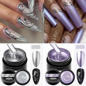 Ensemble de vernis à ongles en gel métallique 2/3 pièces, or et argent, fournitures de nail art DIY, vernis <span class=keywords><strong>semi</strong></span>-<span class=keywords><strong>permanent</strong></span> UV/LED, design de <span class=keywords><strong>manucure</strong></span> en gel - Product Image 4