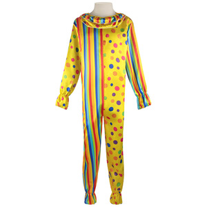 Disfraz de Payaso Unisex, Mono con Rayas y Puntos, Traje de Cosplay para Fiesta de Halloween para Adultos, Ropa para Actuaciones - Product Image 1