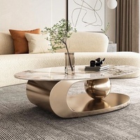 Ensemble de meubles de restaurant pour maison table de salle à manger spéciale en métal, acier inoxydable et marbre