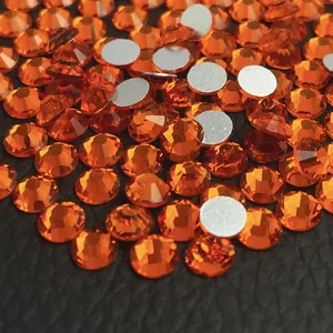 Hyacinth SS20 Silver Base Faceted Flat Back Glass Rhinestones Non-Hotfix For DIY Crafts Nails Shoes Garments