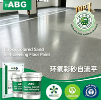 Peinture de sol époxy auto-nivelante écologique avec sable coloré et revêtement liquide haute brillance, revêtement de sol en résine époxy avec sable coloré