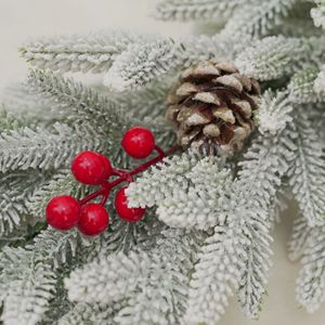 उच्च गुणवत्ता वाले हस्तनिर्मित रतन क्रिसमस ट्री दरवाजे की सजावट के लिए फूलों की माला और क्रिसमस की सजावट के लिए पुष्पांजलि - Product Image 5