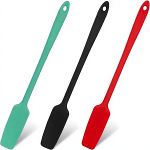 Silicone Jar Spatulas Long Handle Heat Resistant Non-Stick Scrapers Mason Jars <b>Baking</b> Cake Icing Jam Blenders <b>Set</b> Dishwasher - Product Image 2