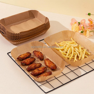 Factory Customized Rectangle Biodegradable Disposable Food Grade <b>Silicone</b> Oil Waterproof Air Fryer Paper Liners - Product Image 3