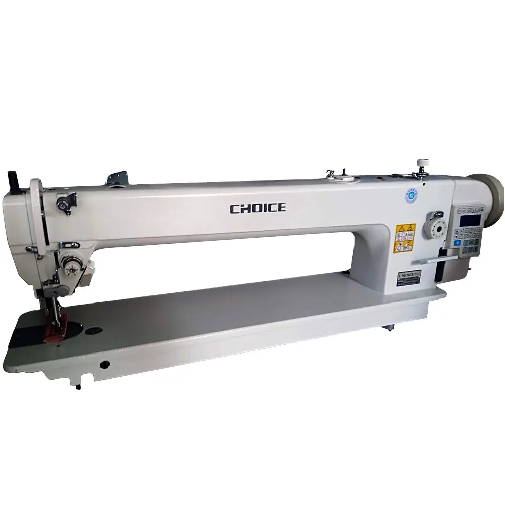 GC0303B-56-D4 Long Arm Computerized Single Needle Heavy Duty Top & Bottom Feed Lockstitch Machine with Auto Trimmer