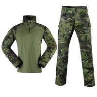 Gen3 Ensemble complet d'uniformes de combat tactique ACU imperméables pour l'extérieur Costume de nuit de style camouflage grenouille avec tissu tricoté à manches longues