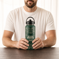 Bouteille d'eau de sport en acier inoxydable avec une capacité de 32 oz, bouteille d'eau réutilisable pour la salle de sport, l'entraînement, la course à pied et les voyages
