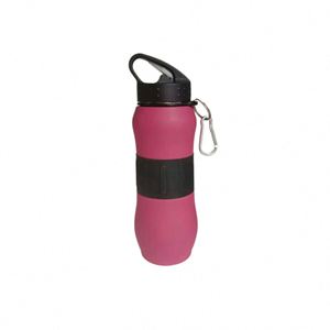 Portable <b>Plastic</b> Water Bottle With Silicone Sleeve And Carabiner For Outdoor Travel Sports Use Round Design 750Ml Capacity - Product Image 3