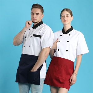 Cappotti uniformi cuoco cuoco cuoco cuoco in cotone poliestere a maniche corte Unisex da cuoco <span class=keywords><strong>italiano</strong></span> - Product Image 6