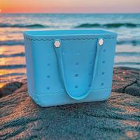 Sacs de plage multifonctionnels et élégants pour femmes, de style américain, carrés, imperméables, en EVA, personnalisables, noirs