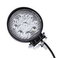 Feux de travail LED universels ronds de 4 pouces, 27 W, spot, faisceau large, pour voiture, tout-terrain, Faros, LED pour voitures