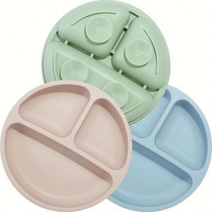 Juego de Platos de Silicona de Diseño Clásico con Forma de Corazón para Bebés, Vajilla Infantil para Madre e Hijo - Product Image 4