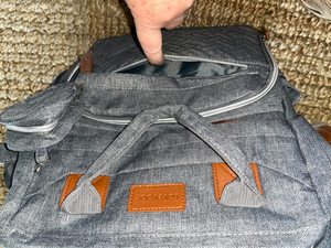 Manufacturer Custom Multi-Functional <b>Vegan</b> PU <b>Leather</b> Maternity Travel <b>Backpack</b> Baby Diaper Mommy Nappy Bag Free Polyester - Product Image 4