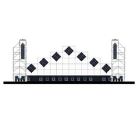 Sistema de Estructura de Acero Layher para Escenarios, Torres de Acero Layher para Eventos, Torre de Acero Layher para Sistemas de Sonido Line Array en Exteriores