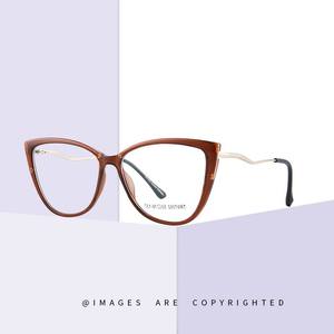 Monturas de Gafas Cat Eye TR87092, Montura Completa, Anti-Luz Azul, para Mujer, Lentes de Acetato TR90, Protección Contra la Luz Azul - Product Image 3