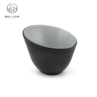 Gris Noir Rock Couleur Restaurant Plat Créatif Assiette Mélamine Forme Spéciale Plat Froid Bol En Mélamine