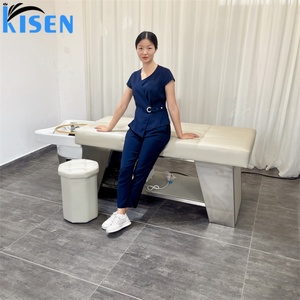 เก้าอี้สระผมดีไซน์ใหม่ของ Kisen สามารถสระผมและทำเล็บเท้าได้ พร้อมอ่างแช่เท้า สามารถยืดหัวและขาได้ - Product Image 3