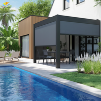Pergola de jardin en aluminium avec système de toit à lames motorisées