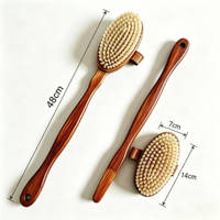 Brosse de bain longue et moderne avec manche détachable et sangle antidérapante pour le nettoyage corporel sous la douche