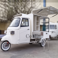 Mini camion de crème glacée motorisée à 3 roues, avec vélo, vannes refroidies