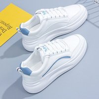 Mode Court Sneakers Pas Cher Blanc Chaussures De Sport Marche Style Vulcaniser Chaussures Pour Femmes En Plein Air En Gros Blanc Filles Campus Chaussures